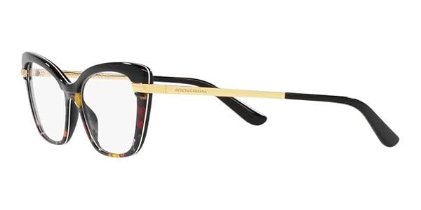 Amazon.com: Dolce & Gabbana DG3325-3400 Eyeglass Frame BLACK